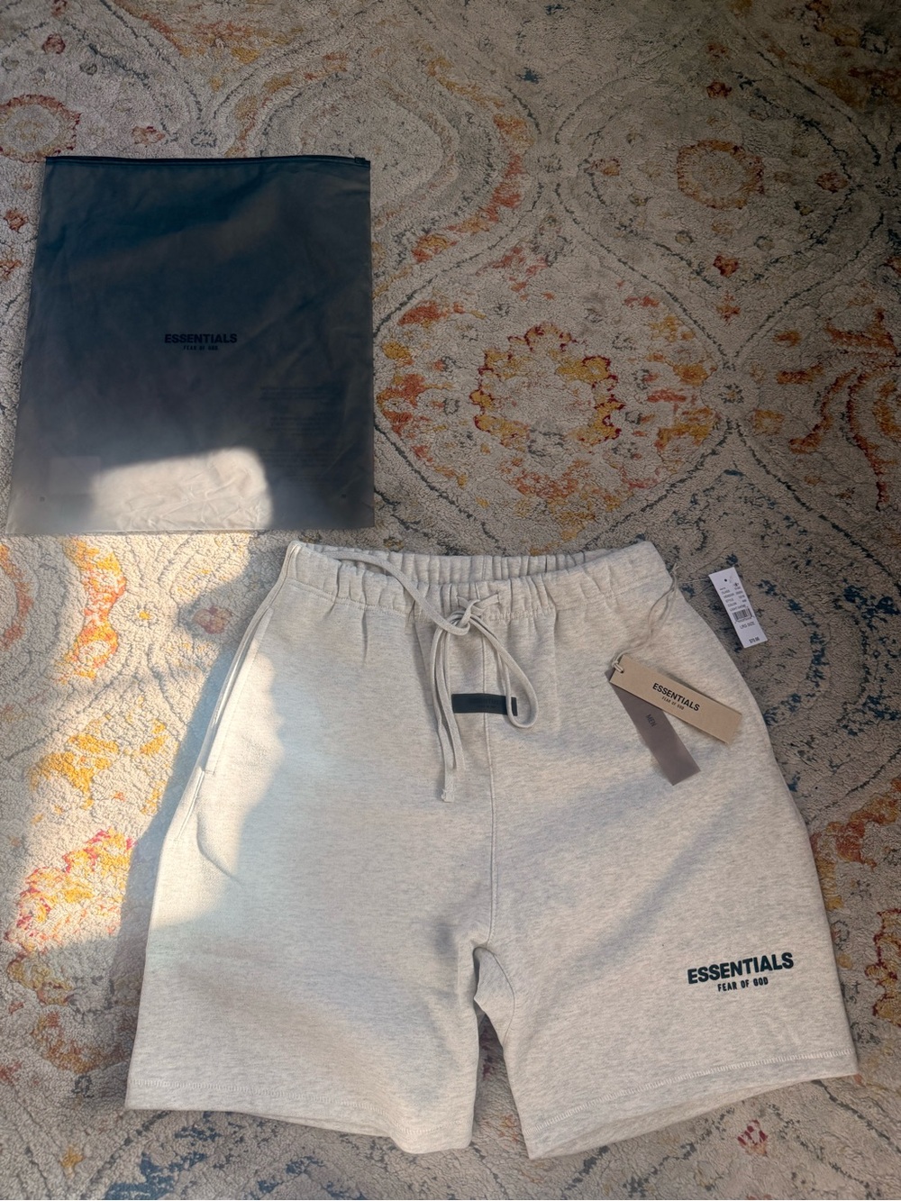 Fear of God ESSENTIALS Light Gray Men's Logo Sweat Shorts